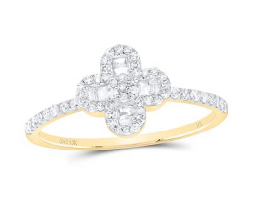 1/3CT DIAMOND CLOVER LADIES RING