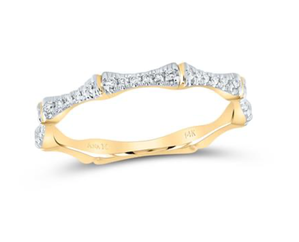 14K GOLD AND NATURAL DIAMOND BAND