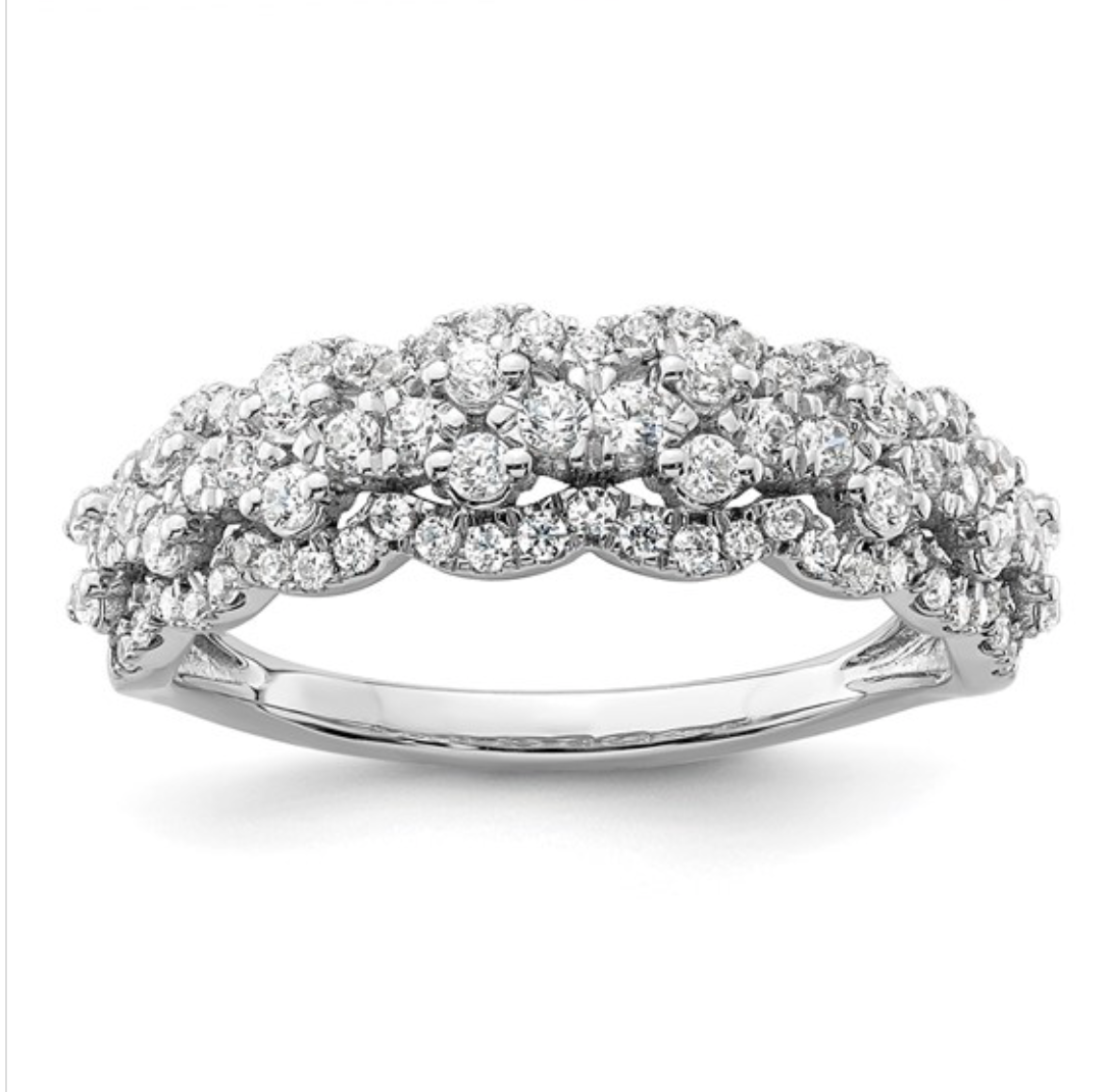 14K White Gold Lab Grown Diamond VS Band
